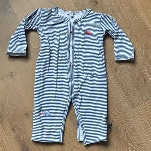 Kissy Kissy Striped Blue and White Kids One Piece 9m